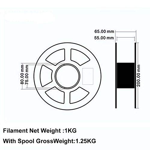 Superfila PLA 3D Printer Filament for Ender 3 V2/Ender 3 Pro/Ender 3 Max/CR-10 V3/Ender 5 Pro, Dimensional Accuracy +/- 0.03 mm, 1 kg Spool, 1.75 mm, Grey