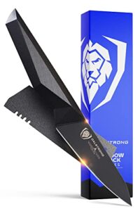 dalstrong paring knife - 3.75 inch - shadow black series - black titanium nitride coated - high carbon - 7cr17mov-x vacuum treated steel - sheath - nsf certified