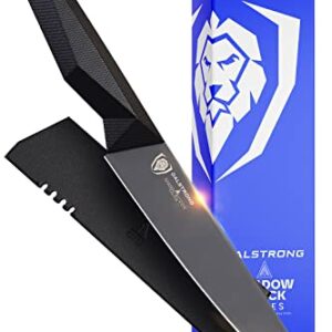 Dalstrong Utility Knife - 5.5" - Shadow Black Series - Black Titanium Nitride Coated - High Carbon - 7CR17MOV-X Vacuum Treated Steel - Sheath - NSF Certified