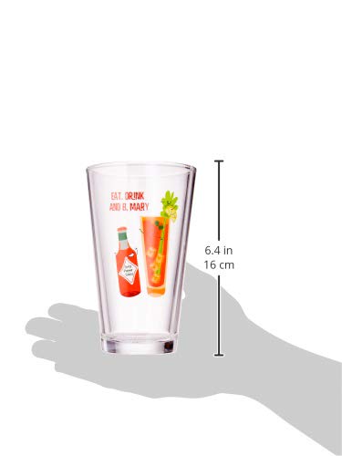 Pavilion - Eat, Drink & B. Mary - Bloody Mary - 16 oz Pint Glass Tumbler