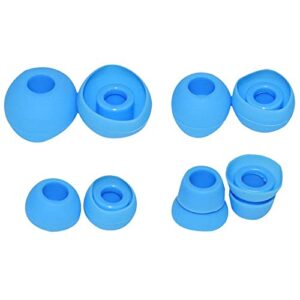 Aquelo 8pcs Replacement Silicone Earphones Earpads Earbud Tips for Beats Powerbeats2 Wireless Stereo Headphones - Small, Medium, Large, and Double Flange (Blue)