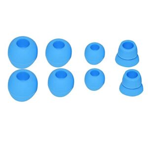 Aquelo 8pcs Replacement Silicone Earphones Earpads Earbud Tips for Beats Powerbeats2 Wireless Stereo Headphones - Small, Medium, Large, and Double Flange (Blue)