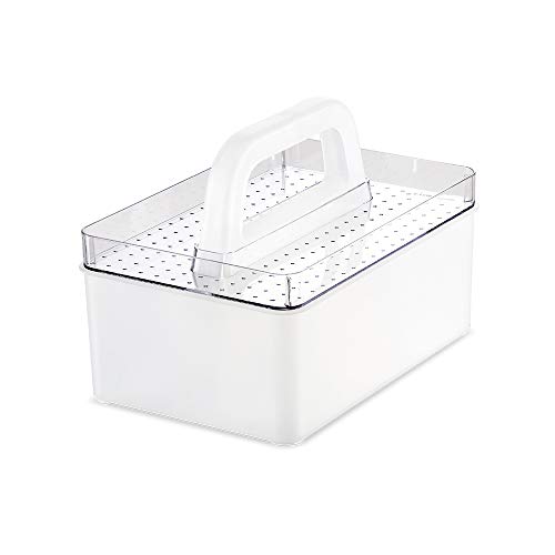 madesmart Caddy with Tray-Stack Collection Stackable, Medium, Frost