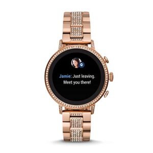 Fossil Women's Gen 4 Venture HR Heart Rate Stainless Steel Touchscreen Smartwatch, Color: Rose Gold (Model: FTW6011)