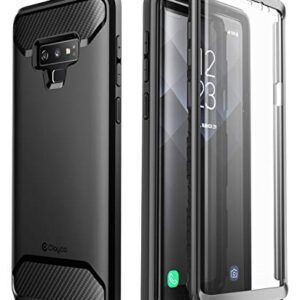 Clayco Xenon Series Case for Samsung Galaxy Note 9 (2018 Release), Full-Body Rugged Case with Built-in 3D Curved Screen Protector (Black)