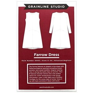 Grainline Studio Farrow Dress Sizes 0-18 Fabric, Multi