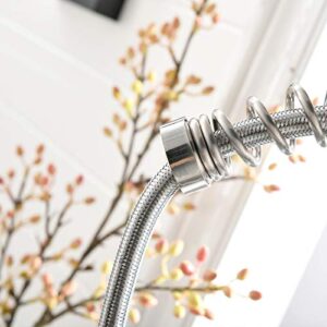 Fapully Commercial Single Handle Pull Down Sprayer Brushed Nickel Kitchen Faucet, Kitchen Sink Faucet with LED Light