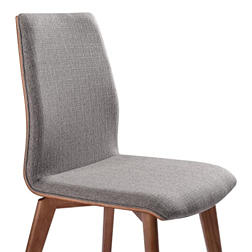 Armen Living Archie Modern Fabric Upholstery Dining Room Kitchen Accent Chairs - Set of 2, Gray, 18.5" Seat Height