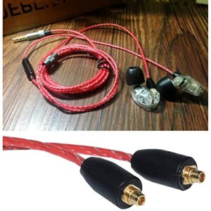 SE535 Cord with Microphone Compatible with SHURE SE215 SE846 SE425 SE535LTD-J SE315 YINYOO PRO H5 HQ5 Better Earphones (Red)