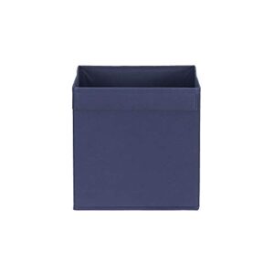 Household Essentials 87-1 Foldable Fabric Storage Bins | Set of 6 Cubby Cubes with Flap Handle, Navy Blue