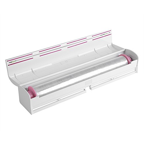 Food Wrap Cutter, Home Plastic Food Wrap Dispenser Cutter Foil and Cling Film Cutter Kitchen Storage Accessories