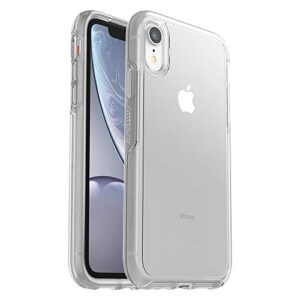 otterbox iphone xr symmetry series case - clear, ultra-sleek, wireless charging compatible, raised edges protect camera & screen
