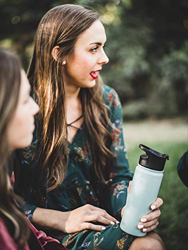 Simple Modern 32oz Water Bottle, Insulated Reusable Wide Mouth Stainless Steel Metal Flask 1 Liter Thermos with Flip Lid, Ombre: Bermuda Deep