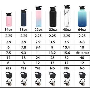 Simple Modern 32oz Water Bottle, Insulated Reusable Wide Mouth Stainless Steel Metal Flask 1 Liter Thermos with Flip Lid, Ombre: Bermuda Deep