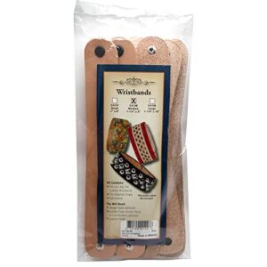 realeather medium natural veg tan leather bracelet, (pack of 8)