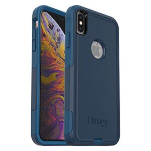otterbox commuter series case for iphone xs max,synthetic rubber,lightweight- retail packaging - bespoke way (blazer blue/stormy seas blue)