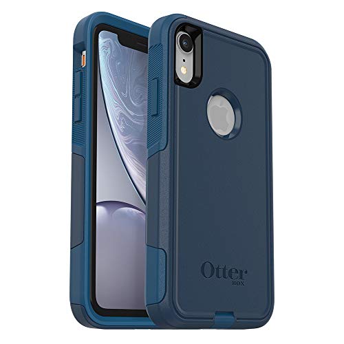 OtterBox iPhone XR Commuter Series Case - BESPOKE WAY (BLAZER BLUE/STORMY SEAS BLUE), slim & tough, pocket-friendly, with port protection