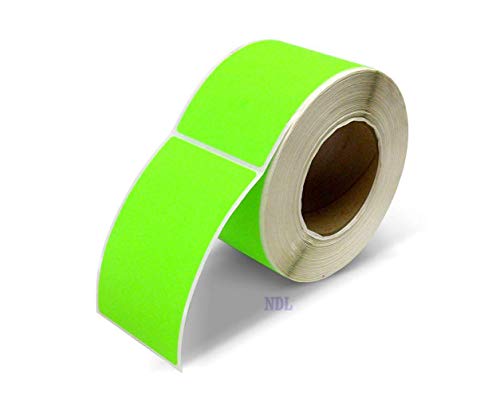 Next Day Labels, 3 X 5 Rectangle Inventory Color Coding Labels, 500 Per Roll (Fluorescent Green)