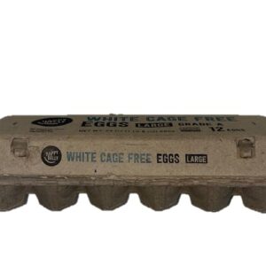 Amazon Brand - Happy Belly Cage-Free, Large, White Eggs, 1 Dozen (Packaging May Vary)