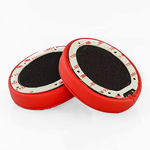 Replacement Ear Pads Ear Cushion Kit Memory Foam Earpads Compatible with Beats Solo 2 Solo 3 Wireless Headphones with Soft Protein Leather (Red)