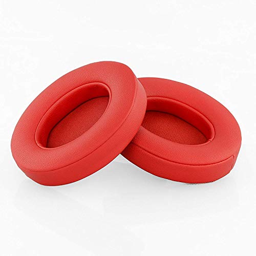 Replacement Ear Pads Ear Cushion Kit Memory Foam Earpads Compatible with Beats Solo 2 Solo 3 Wireless Headphones with Soft Protein Leather (Red)