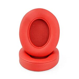 Replacement Ear Pads Ear Cushion Kit Memory Foam Earpads Compatible with Beats Solo 2 Solo 3 Wireless Headphones with Soft Protein Leather (Red)