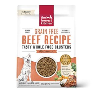 the honest kitchen whole food clusters grain free beef dry dog food, 5 lb bag