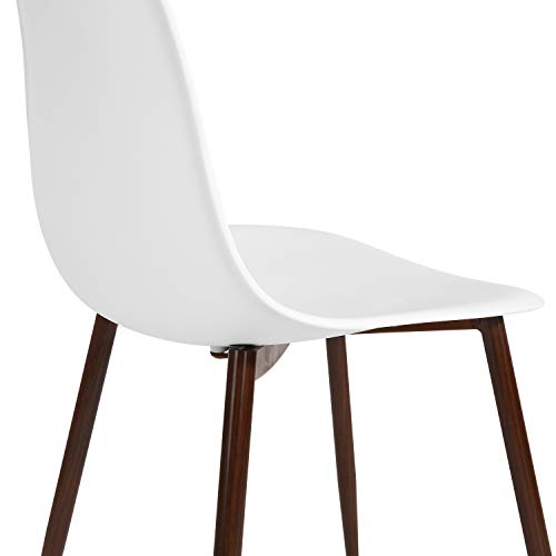 Poly and Bark Landon Sculpted Dining Chair in White (Set of 4)