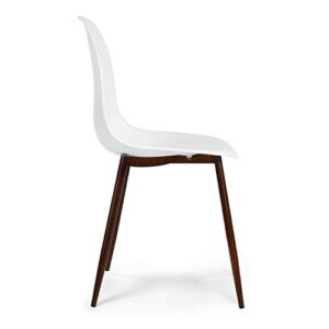 Poly and Bark Landon Sculpted Dining Chair in White (Set of 4)