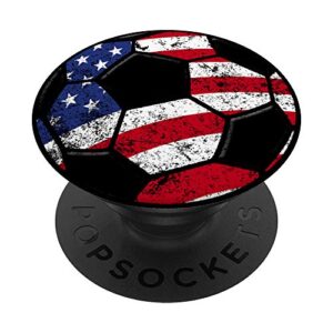 soccer usa flag player christmas birthday gift popsockets popgrip: swappable grip for phones & tablets