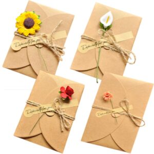 aecih flower thank you card 12 pack all occasion greeting card handmade invitation card with envelopes
