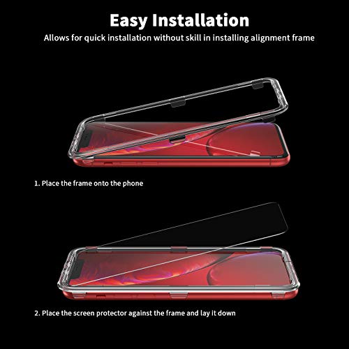 UNBREAKcable 3-Pack Screen Protector for iPhone 11/ iPhone XR 6.1", 9H Premium Tempered Glass Screen Protector for iPhone XR/iPhone 11 [Free Alignment Tool, No Bubble, Anti-Scratch]