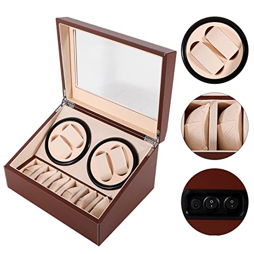 SHZICMY Automatic Watch Winder, 4+6 Automatic Watches Winders Storage Display Box Watch Winders Case