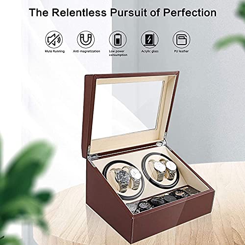 SHZICMY Automatic Watch Winder, 4+6 Automatic Watches Winders Storage Display Box Watch Winders Case