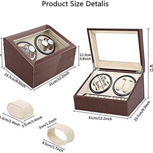 SHZICMY Automatic Watch Winder, 4+6 Automatic Watches Winders Storage Display Box Watch Winders Case