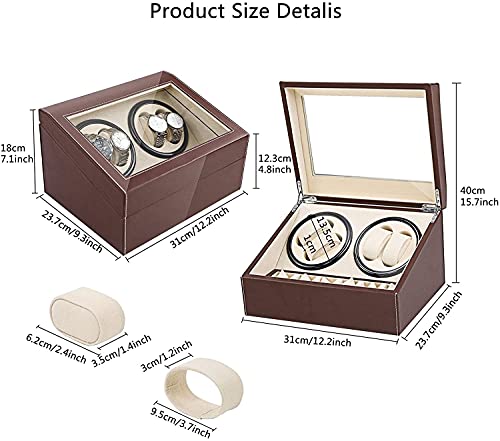 SHZICMY Automatic Watch Winder, 4+6 Automatic Watches Winders Storage Display Box Watch Winders Case