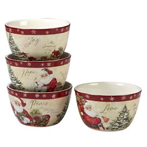 Certified International 89127 Holiday Wishes 16 piece Dinnerware Set, Set of 4, One Size, Mulicolored