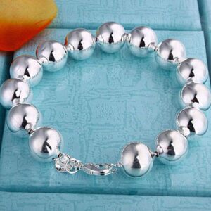 ultrasunday wholesale price 925sterling silver lovely prayer beads ball bracelet 10mm h136