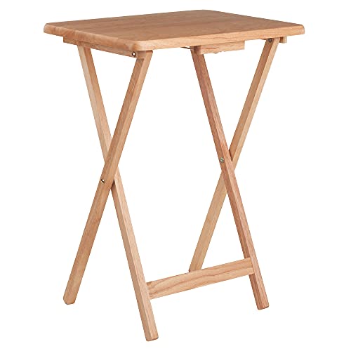 Winsome Alex 2-pc Set TV Table, Natural, 19.06 x 14.57 x 25.98"