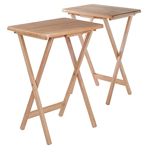 Winsome Alex 2-pc Set TV Table, Natural, 19.06 x 14.57 x 25.98"