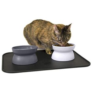 kitty city raised cat food bowl collection_stress free pet feeder and waterer