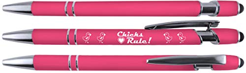 Greeting Pen Breast Cancer Awareness Pens- Soft Touch, 3 Design 6 Pen Set 36082