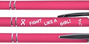 Greeting Pen Breast Cancer Awareness Pens- Soft Touch, 3 Design 6 Pen Set 36082