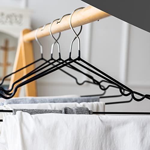 KEPLIN Rubber Coated Metal Clothes Hangers - 20 Pack, Premium, Heavy Duty Metal Hangers for Clothes - Space Saving Coat Hanger for Closet, Racks and Rails