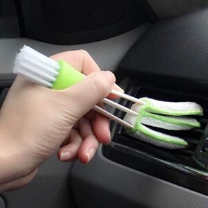 woiwo cleaning brush for air outlet of two-headed car air conditioner, soft brush for instrument panel dusting, and cleaning articles for interior decoration