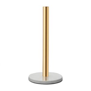 lutavoy marble paper towel holders copper plated standing kitchen paper towel holder with marble base (kz22 - gold)