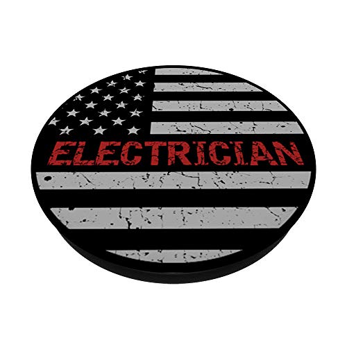 American Electrician USA Flag Pop Socket PopSockets PopGrip: Swappable Grip for Phones & Tablets