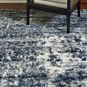 Gertmenian Air Shag Microfiber Area Rug, 8x10 Large, Abstract Mlik Way