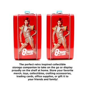 AQUARIUS David Bowie Aladdin Sane Fun Box - Sturdy Tin Storage Box with Plastic Handle & Embossed Front Cover - Officially Licensed Merchandise & Collectible Gift