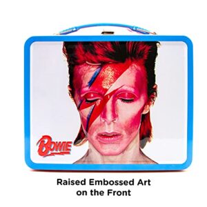 AQUARIUS David Bowie Aladdin Sane Fun Box - Sturdy Tin Storage Box with Plastic Handle & Embossed Front Cover - Officially Licensed Merchandise & Collectible Gift